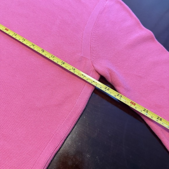 Talbots Pink Tunic Sweater Women's Sz Large Cotton Blend Side Slits 3/4 Sleeve # - Picture 8 of 12